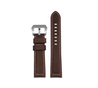 WTNZBAEM Cinturino for orologio in pelle di lunghezza estesa XL 140+90 mm compatibile con cinturini Panerai DIESEL da 20, 22 e 24 mm, cinturino in pelle Crazy Horse fatto a mano.(Brown silver clasp,22
