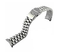 WTNZBAEM Cinturino for orologio subacqueo in acciaio da 22 mm compatibile con Casio Duro MDV106 D MDV106-1A, cinturino da polso, parti di ricambio.(Silver 3)