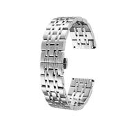 WTNZBAEM Cinturino in acciaio inossidabile compatibile con Armani AR0389 AR1863 AR1819, cinturino for orologi da polso in metallo da uomo, 16 mm, 18 mm, 20 mm, 22 mm(Silver,18mm)