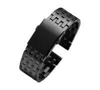 WTNZBAEM Cinturino in acciaio inossidabile compatibile con Diesel Friday Watchband 24 mm 26 mm 28 mm 30 mm DZ7340 DZ7421 Cinturino in metallo solido in acciaio Bracciale da uomo(Black,28mm)