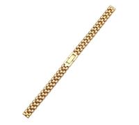 WTNZBAEM Cinturino in acciaio inossidabile da 6 mm, 8 mm e 10 mm, cinturino di ricambio in argento dorato, compatibile con il quadrante di dimensioni del cinturino da orologio da donna alla moda.(Gold