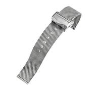 WTNZBAEM Cinturino in acciaio inossidabile intrecciato da 20 mm compatibile con Omega 007 No Time To Die Seamaster Diver 300 cinturino for orologio in argento massiccio con fibbia deployante