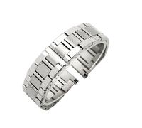 WTNZBAEM Cinturino in acciaio inossidabile massiccio compatibile con i cinturini for orologi in acciaio pregiato da uomo e da donna della serie Cartier Solo Ronde(17.5mm)