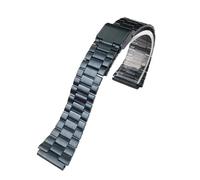 WTNZBAEM Cinturino in acciaio pregiato compatibile con i cinturini in acciaio CASIO A158 / A159 / A168 / A169 / B650 / AQ230 / 700, cinturino da 18 mm for orologi piccoli in oro.(Blue 3)