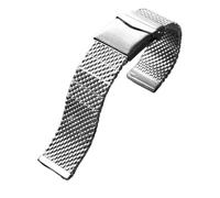WTNZBAEM Cinturino in acciaio raffinato e spesso compatibile con Breitling Seiko No.5 CITIZEN Sky Eagle IWC Watch Chain da 22 mm for orologio da uomo(Silver)