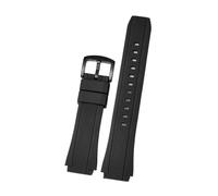 WTNZBAEM Cinturino in gomma e resina compatibile con CASIO Edifice 5119 EF-552 EF-552D con bocca convessa, cinturino in silicone impermeabile, nero, da uomo, 25 * 20 mm(Coal Black)