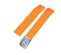 WTNZBAEM Cinturino in gomma e silicone compatibile con Tissot 1853 Tengzhi T-Touch originale T013 cinturino in gomma T047T081T33 cinturino in silicone 20 mm 21 mm(Orange silver,20mm)
