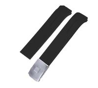 WTNZBAEM Cinturino in gomma e silicone compatibile con Tissot 1853 Tengzhi T-Touch originale T013 cinturino in gomma T047T081T33 cinturino in silicone 20 mm 21 mm(Black silver,20mm)