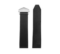 WTNZBAEM Cinturino in gomma e silicone da 22 mm compatibile con cinturino TAG Heuer Monaco Speed Series CBL2184 CBL2183, cinturino sportivo impermeabile(Black-silver)