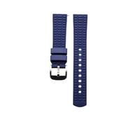 WTNZBAEM Cinturino in gomma FKM a sgancio rapido da 20 mm e 22 mm compatibile con cinturino Patek Philippe, Rolex Submariner, Seiko, con rivetto(Blue-silver,20mm)