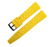 WTNZBAEM Cinturino in gomma Fluoro a sgancio rapido compatibile con Tissot Omega Seiko Breitling Sport impermeabile da uomo e da donna, cinturino universale da 20 mm a 22 mm(Yellow,20mm)