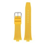 WTNZBAEM Cinturino in gomma fluorurata FKM compatibile con Citizen NJ0150 NJ0151 ME Color Series con cinturino sportivo a sgancio rapido convesso, 9 mm x 26 mm(Yellow)