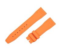 WTNZBAEM Cinturino in gomma morbida fluoroelastomero FKM da 20 mm e 22 mm compatibile con gli accessori for orologi Tudor Black Bay 1958 da 39 mm e 41 mm GMT(Orange-No buckle,21MM_NO BUCKLE)