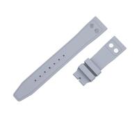 WTNZBAEM Cinturino in gomma morbida fluoroelastomero FKM da 20 mm e 22 mm compatibile con gli accessori for orologi Tudor Black Bay 1958 da 39 mm e 41 mm GMT(Grey-No buckle,20MM_NO BUCKLE)
