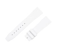 WTNZBAEM Cinturino in gomma morbida fluoroelastomero FKM da 20 mm e 22 mm compatibile con gli accessori for orologi Tudor Black Bay 1958 da 39 mm e 41 mm GMT(White-No buckle,20MM_NO BUCKLE)