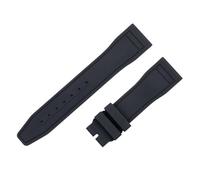 WTNZBAEM Cinturino in gomma morbida fluoroelastomero FKM da 20 mm e 22 mm compatibile con gli accessori for orologi Tudor Black Bay 1958 da 39 mm e 41 mm GMT(Black-No buckle,21MM_NO BUCKLE)