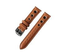 WTNZBAEM Cinturino in pelle 18 mm 20 mm 22 mm 24 mm marrone caffè nero cinturino da corsa cuciture fatte a mano cinturino a sgancio rapido (marrone, 20 mm)
