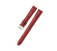 WTNZBAEM Cinturino in pelle resistente e anti-sudore compatibile con Casio LTP-1208 Red Edition Perfect Sports, cinturino da orologio da donna con maglie piatte da 14 mm di larghezza