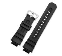 WTNZBAEM Cinturino in silicone di qualità compatibile con i cinturini impermeabili Casio G-Shock AW-591/590/AWG-M100/101/G-7700/7710(Black silver)