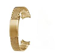 WTNZBAEM Cinturino sottile da 18 mm, 19 mm, 20 mm, argento, oro, estremità curva, compatibile con cinturino in acciaio inossidabile Omega Seamaster Speedmaster DeVille(Gold,20mm)