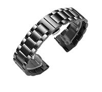 WTNZBAEM Cinturino universale in acciaio inox massiccio con estremità curva, compatibile con chiusura a farfalla Tissot, 12/13/14/15/16/17/18/19/20/21/22/23/24 mm, nero, 17mm