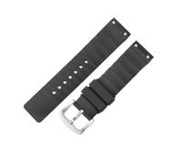 WTNZBAEM Compatibile con Cartier Santos Sandoz Serie 100 Cinturino in gomma da uomo, nero, impermeabile, morbido e confortevole, in silicone, fibbia in acciaio da 23 mm(Black-Steel-K2)