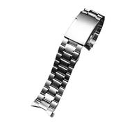 WTNZBAEM Compatibile con Casio EFV-540 EFS-S510 EFB-650 MTP-1375 Cinturino for orologio da uomo in acciaio inossidabile di precisione, con catena, 18 mm, 20 mm, 22 mm, 24 mm.(Single press-silver,18mm)
