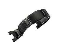 WTNZBAEM Compatibile con cinturini Casio in acciaio inossidabile da 26x14 mm con interfaccia concava serie GST-W110/S130/B100/100g/W400, comodi cinturini for orologi satinati(Black)