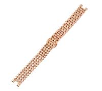 WTNZBAEM Compatibile con cinturino da donna Gu-cci Notch YA1414/1415 Gucci Metal Bracelet GC cinturino for orologio in acciaio inossidabile accessori a catena(G12 Rose gold,14mm-4mmn)