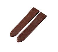 WTNZBAEM Compatibile con cinturino for orologio Cartier Santos Sandoz 100 24,5 23 20 mm in pelle bovina di alta qualità con fibbia deployante in acciaio massiccio, nero marrone(Brown-No Buckle,24.5mm)