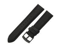 WTNZBAEM Compatibile con cinturino in pelle Armani Compatibile con cinturino AR1732/1733/1730 Cinturini da uomo in pelle di mucca nera 20 mm 22 mm(Black-BK,20mm)