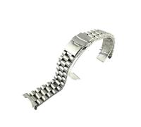 WTNZBAEM Compatibile con cinturino sportivo da uomo Seiko in acciaio inossidabile massiccio da 20 mm e 22 mm, Srpd Skx007/Skx009, SRPD63K1, bracciale Jubilee con estremità curva.(Type A,20mm)