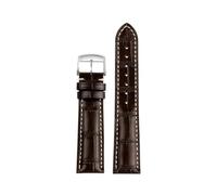 WTNZBAEM Compatibile con orologi Longines Cinturino for orologio Craftsman in vera pelle L2 L3 L4 L2.628/L2.673 Cinturino for orologio in pelle bovina con fibbia a farfalla 19 20 21 mm(Brown-silver pi