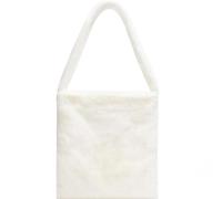 WTongBao Borsa soffice da donna con cerniera, morbida e morbida borsa a tracolla crocialla(Bianco)