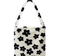 WTongBao Borsa soffice da donna con cerniera, morbida e morbida borsa a tracolla crocialla(Nero)