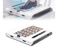 WTRYRN Macchina Automatica Ricaricabile per la Pulizia delle Suole delle Scarpe, Pulizia Senza Acqua, aspirazione 1000PA, attrito di frequenza 20 Volte al Secondo, Uso in Ufficio e in Hotel