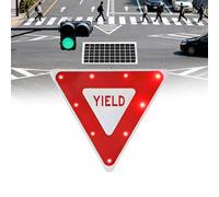 WTRYRN Segnaletica Stradale Riflettente in Alluminio per attraversamenti pedonali, Segnale di Dare precedenza, segnaletica Stradale in Alluminio, per Strade, parcheggi, fabbriche, scuole 1pack