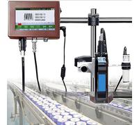 WTRYRN Stampante per Etichette Commerciale, codificatore a Getto d'inchiostro in Linea da 12,7 mm/25,4 mm, Macchina di codifica Automatica per Codici grafici/QR/Numeri di Lotto T6Plus