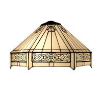 WTTWW Tiffany Lamp Shade Replacement 16 inch Stained Glass Lampshades, Antique Traditional Art Design Light Cover Only for Table Lamp Floor Lamp Pendant Lamp Ceiling Light,Mission