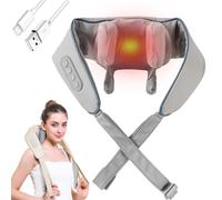 Wtujil Massaggiatore per collo e spalle aggiornato 2026 con calore, collo senza fili con calore, 3 livelli di forza regolabile, durata della batteria a lunga durata, per ridurre la tensione muscolare