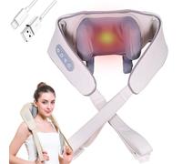 Wtujil Massaggiatore per collo e spalle aggiornato 2026 con calore, collo senza fili con calore, 3 livelli di forza regolabile, durata della batteria a lunga durata, per ridurre la tensione muscolare