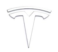WTZNB Emblema Adesivo per Tesla Model X, Adesivi per Auto, Cofano Anteriore e Posteriore, griglia del Bagagliaio, Sostituzione Emblema, Adesivo per Auto, Stile Decorativo,Metallic