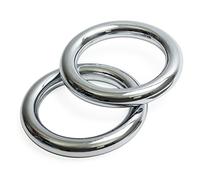 Wu designs, anelli in ferro (coppia), cromati, per Hung Gar Kung Fu e allenamento con i pesi, L (Innendurchmesser: 9,5cm / 2* 640g)