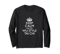 Wu Tai Chi Istruttore/Wu Tai Chi Student/Keep Calm! Maglia a Manica
