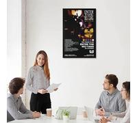 Wu-Tang Clan Enter The Wu-Tang- Poster impermeabile da parete su tela, adatto per ufficio, camera da letto, soggiorno, poster, senza cornice, stile 20 x 30 cm