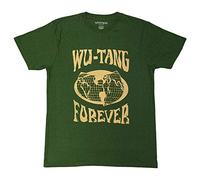 Wu-Tang Clan T Shirt Forever Band Logo Nuovo Ufficiale Unisex Verde Size S