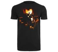 Wu-Wear Masks Té Maglia Top T Shirt Motivo Stampa Musica Rap di Braccio Hip Hop
