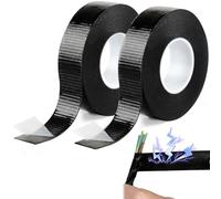 WUBAYI 2 rotoli di nastro autosaldante, 5 m x 22 mm x 0,8 mm, nastro isolante elettrico, impermeabile e a base di gomma, autosaldante per isolamento, riparazione e reggiatura