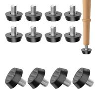 WUBAYI 20 piedini in gomma M6 x 20 mm per mobili da giardino con piedini di livellamento regolabili, protezioni antiscivolo a vite per gambe dei mobili
