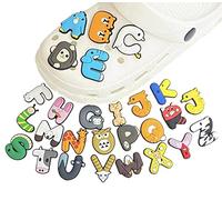 WUBAYI 52 accessori per scarpe da zoccolo, personaggi dell'alfabeto dei cartoni animati ABC-Z, punte per scarpe fai da te per ragazzi, ragazze, adolescenti, uomini, donne e adulti, Plastica